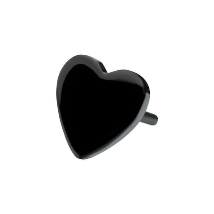 Invictus Black PVD Titanium Threadless Heart Top