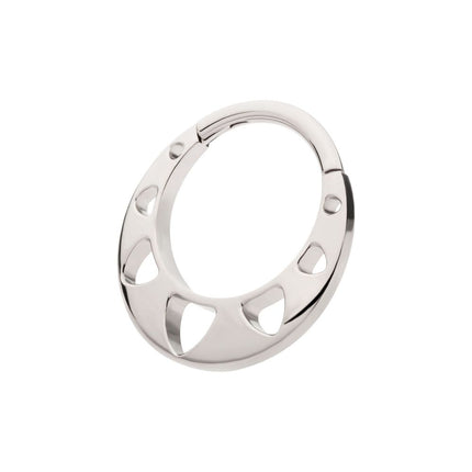 Invictus Titanium Cut Out Pyramid Shape Front Facing Hinged Segment Clicker