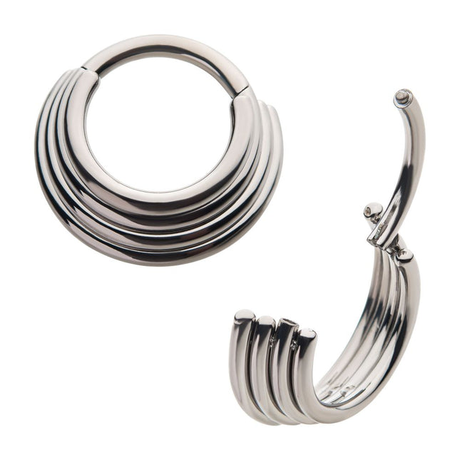 Invictus Titanium with Four Stacked Front Facing Hinged Segment Clicker