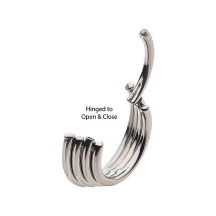 Invictus Titanium with Four Stacked Front Facing Hinged Segment Clicker