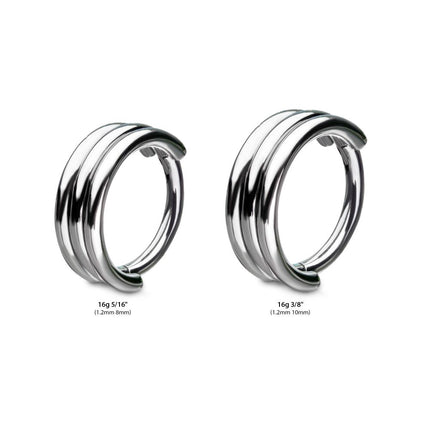 Invictus Titanium with Triple Stack Design Side Facing Hinged Segment Clicker