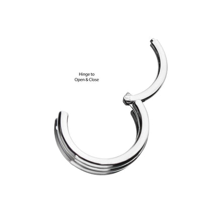 Invictus Titanium with Triple Stack Design Side Facing Hinged Segment Clicker