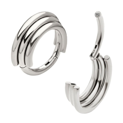 Invictus Titanium Triple Stacked Side Facing Hinged Segment Clicker