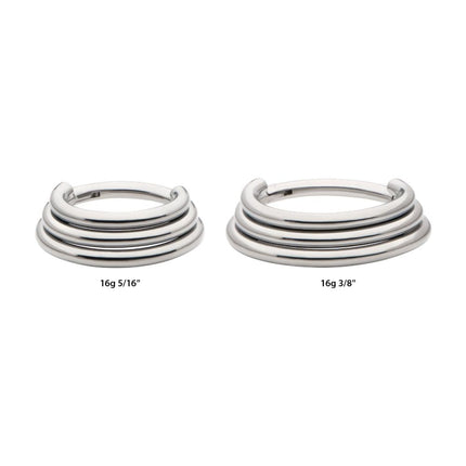Invictus Titanium Triple Stacked Side Facing Hinged Segment Clicker