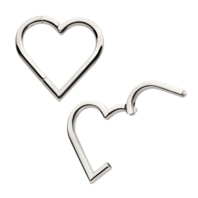 Invictus Titanium Heart Shape Hinged Segment Clicker