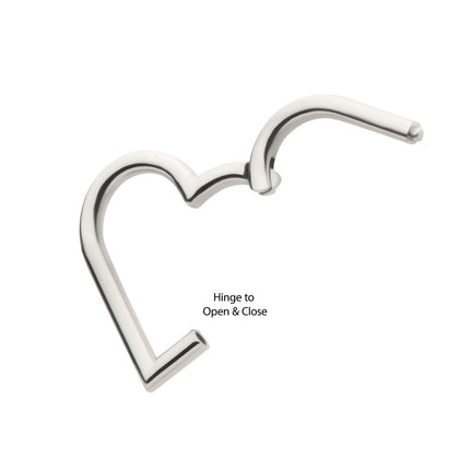 Invictus Titanium Heart Shape Hinged Segment Clicker