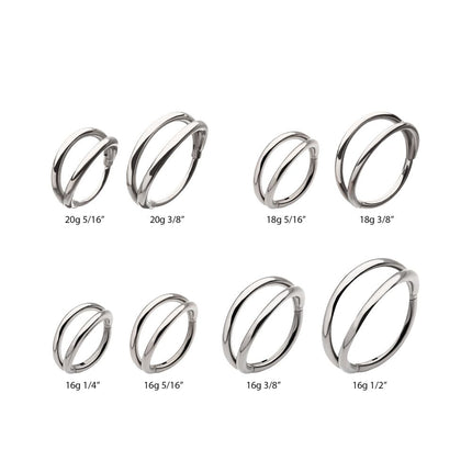 Invictus Titanium Double Hoop Side Facing Hinged Segment Clicker