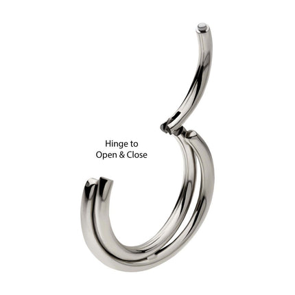 Invictus Titanium Double Hoop Side Facing Hinged Segment Clicker
