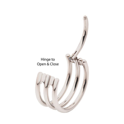 Invictus Titanium Triple Row Side Facing Hinged Segment Clicker