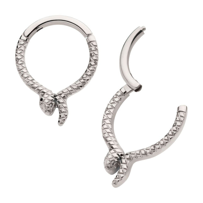 Invictus Titanium Snake Design Front Facing Hinged Segment Clicker