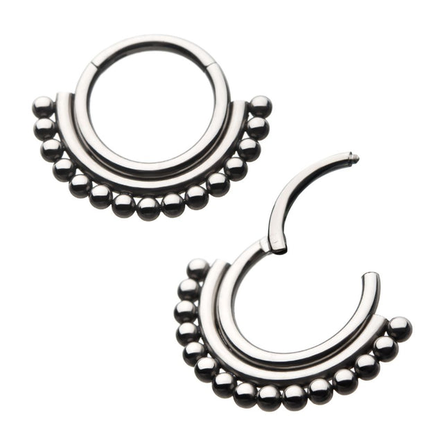 Invictus Titanium 15-Beaded Classic Front Facing Hinged Segment Clicker