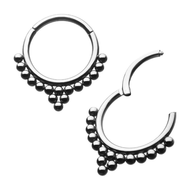 Invictus Titanium 1 Tri-Bead Cluster and 13 Beads Hinged Segment Clicker