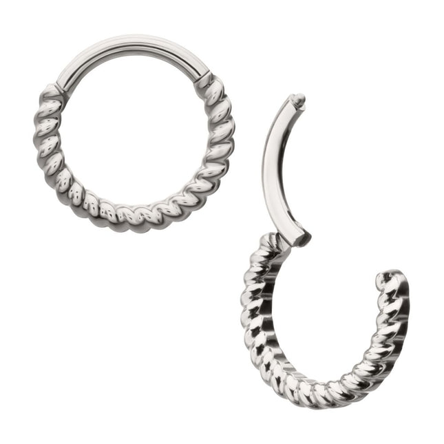 Invictus Titanium Twisted Rope Front Facing Hinged Segment Clicker