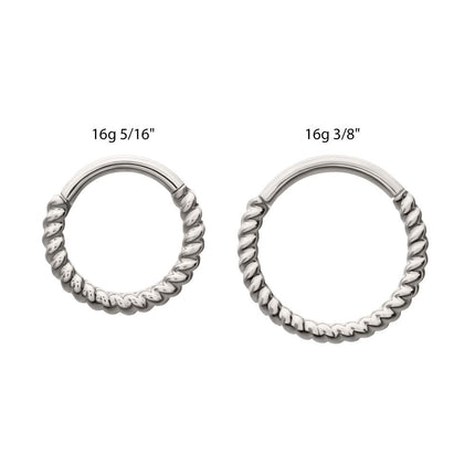 Invictus Titanium Twisted Rope Front Facing Hinged Segment Clicker