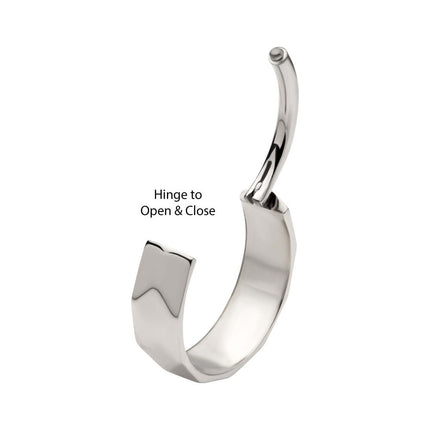 Invictus Titanium Diamond Cut Pattern Side Facing Hinged Segment Clicker