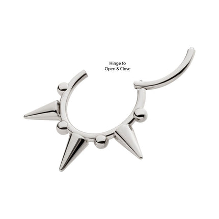 Invictus Titanium Spike Design Front Facing Hinged Segment Clicker