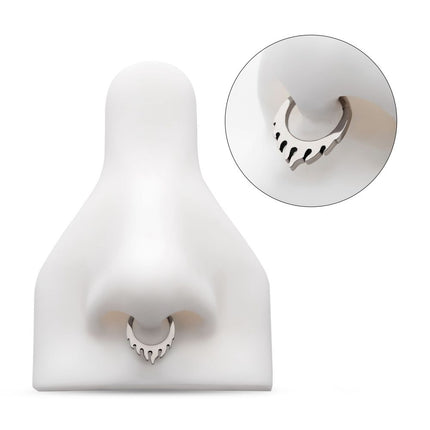 Invictus Titanium Flame Design Front Facing Hinged Segment Clicker