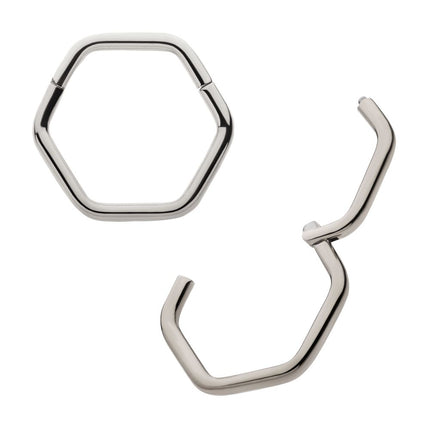 Invictus Hexagon Shape Titanium Front Facing Hinged Segment Clicker