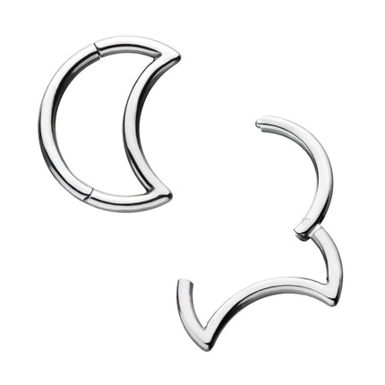 Invictus Titanium Crescent Moon Hinged Segment Clicker