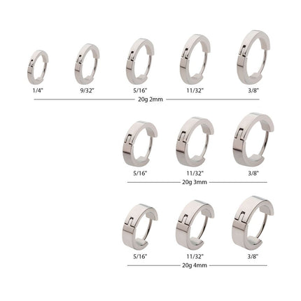 Invictus 20g Titanium Hinged Huggie Earrings