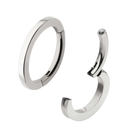 Invictus 14g Titanium Oval Shape Hinged Segment Clicker (for Navel Piercing)