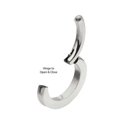 Invictus 14g Titanium Oval Shape Hinged Segment Clicker (for Navel Piercing)