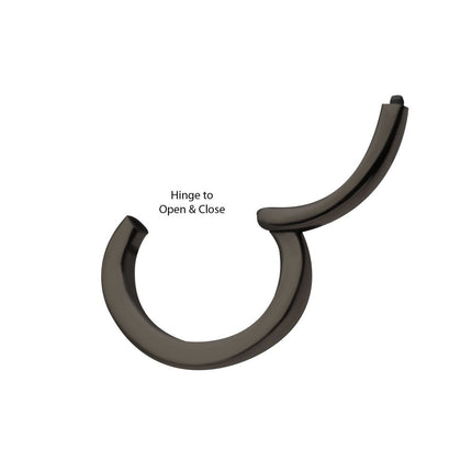 Invictus Black PVD Titanium Oval Shape Hinged Segment Clicker