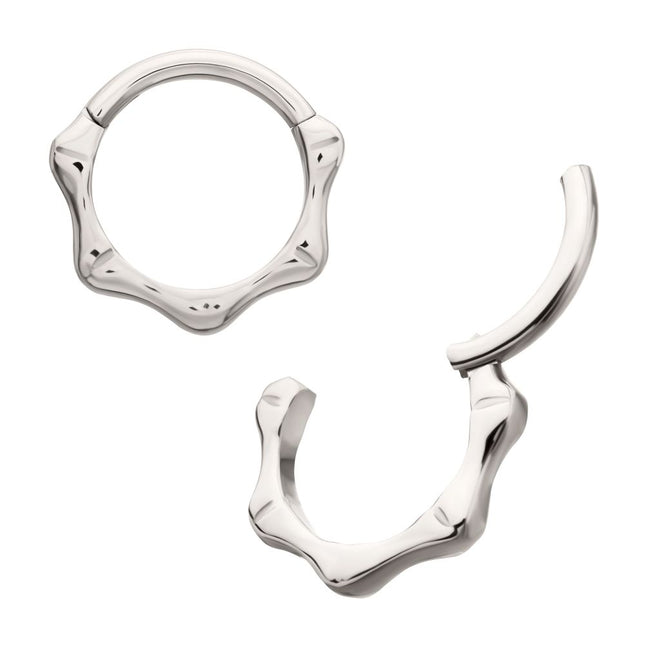 Invictus Titanium Bone Shaped Front Facing Hinged Segment Clicker
