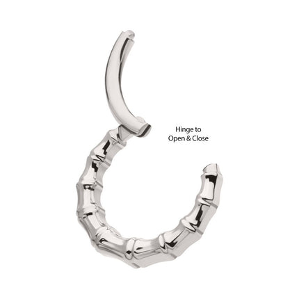 Invictus Titanium Bamboo Design Front Facing Hinged Segment Clicker