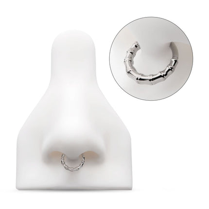 Invictus Titanium Bamboo Design Front Facing Hinged Segment Clicker