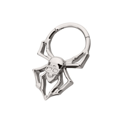 Invictus Titanium Spider Skull Front Facing Hinged Segment Clicker