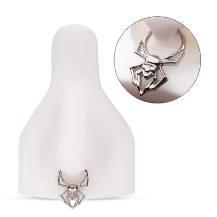 Invictus Titanium Spider Skull Front Facing Hinged Segment Clicker