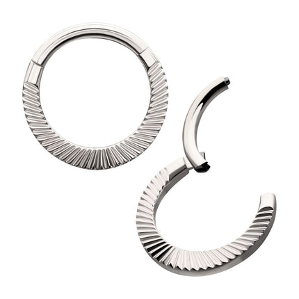 Invictus Titanium Radiant Hoop Front Facing Hinged Segment Clicker