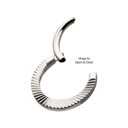 Invictus Titanium Radiant Hoop Front Facing Hinged Segment Clicker
