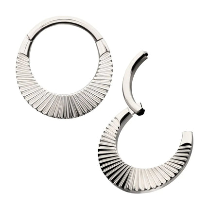 Invictus Titanium Radiant Wide Hoop Front Facing Hinged Segment Clicker