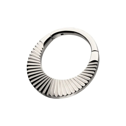 Invictus Titanium Radiant Wide Hoop Front Facing Hinged Segment Clicker