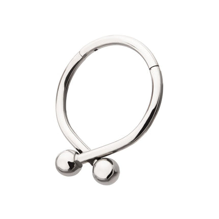 Invictus Titanium Twister Ball Hinged Segment Hoop Clicker