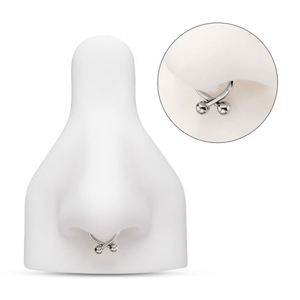 Invictus Titanium Twister Ball Hinged Segment Hoop Clicker