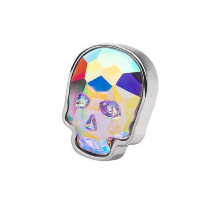 Invictus Titanium Internally Threaded Glass Gem Skull Top