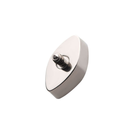 Invictus Titanium Internally Threaded with Bezel Set CZ Marquise Shape Top