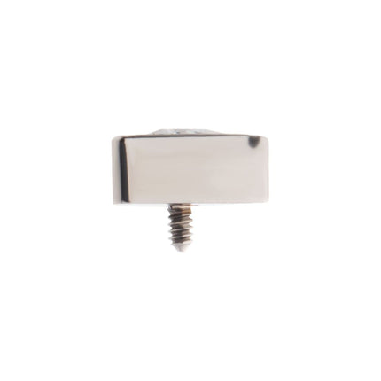 Invictus Titanium Internally Threaded with Bezel Set CZ Triangular Shape Top