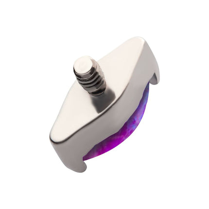 Invictus Titanium Internally Threaded with 2-Prong Set Marquise Opal Top