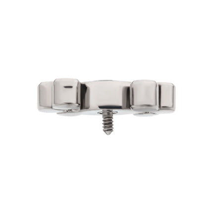 Invictus Titanium Internally Threaded with Clustered Bezel Set Marquise & Round CZ Top