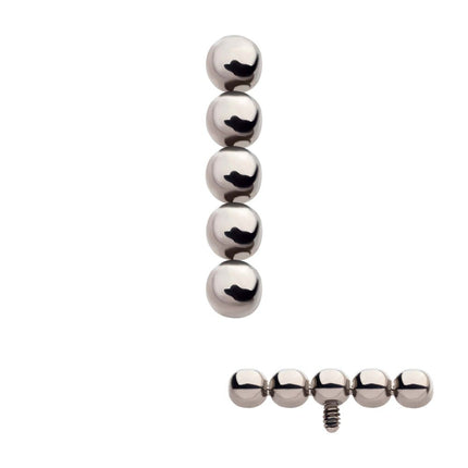 Invictus Titanium Internally Threaded 5-Bead Cluster Top
