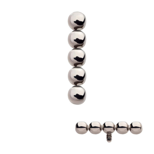 Invictus Titanium Internally Threaded 5-Bead Cluster Top