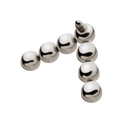 Invictus Titanium Internally Threaded 7-Bead Triangle Shape Top