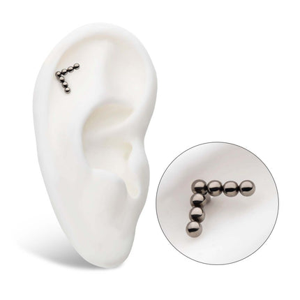 Invictus Titanium Internally Threaded 7-Bead Triangle Shape Top