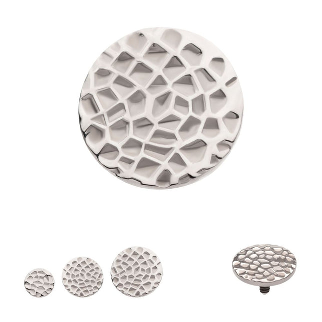 Invictus Titanium Internally Threaded Hammered Disk Top
