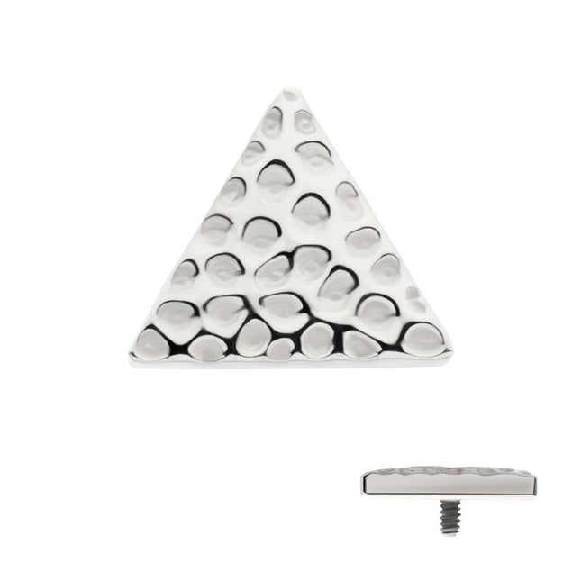 Invictus Titanium Internally Threaded Hammered Triangle Top