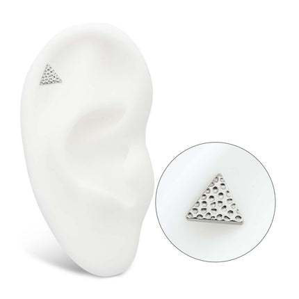 Invictus Titanium Internally Threaded Hammered Triangle Top